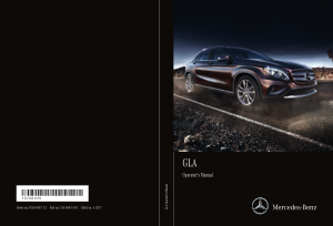 2017 Mercedes Benz GLA Operator Manual